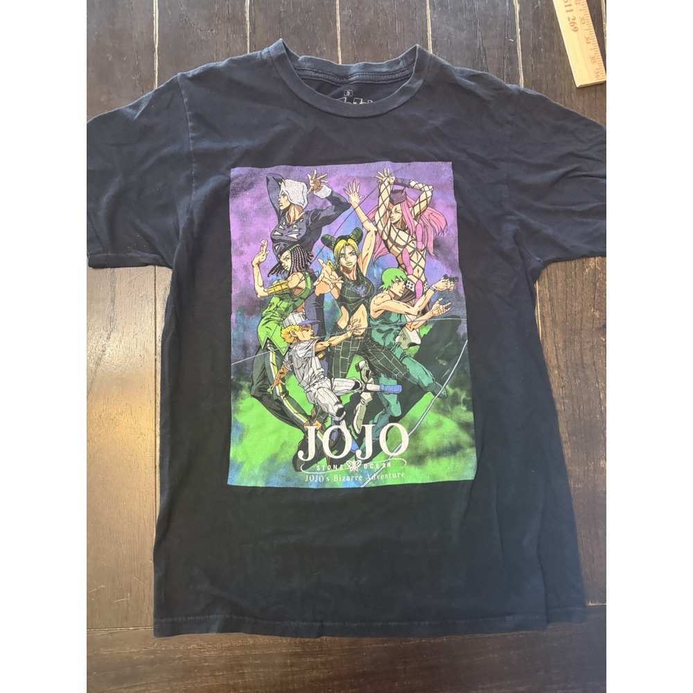 JoJo's Bizarre Adventure Stone Ocean Anime T Shirt Mens S Black VIZ Jolyne